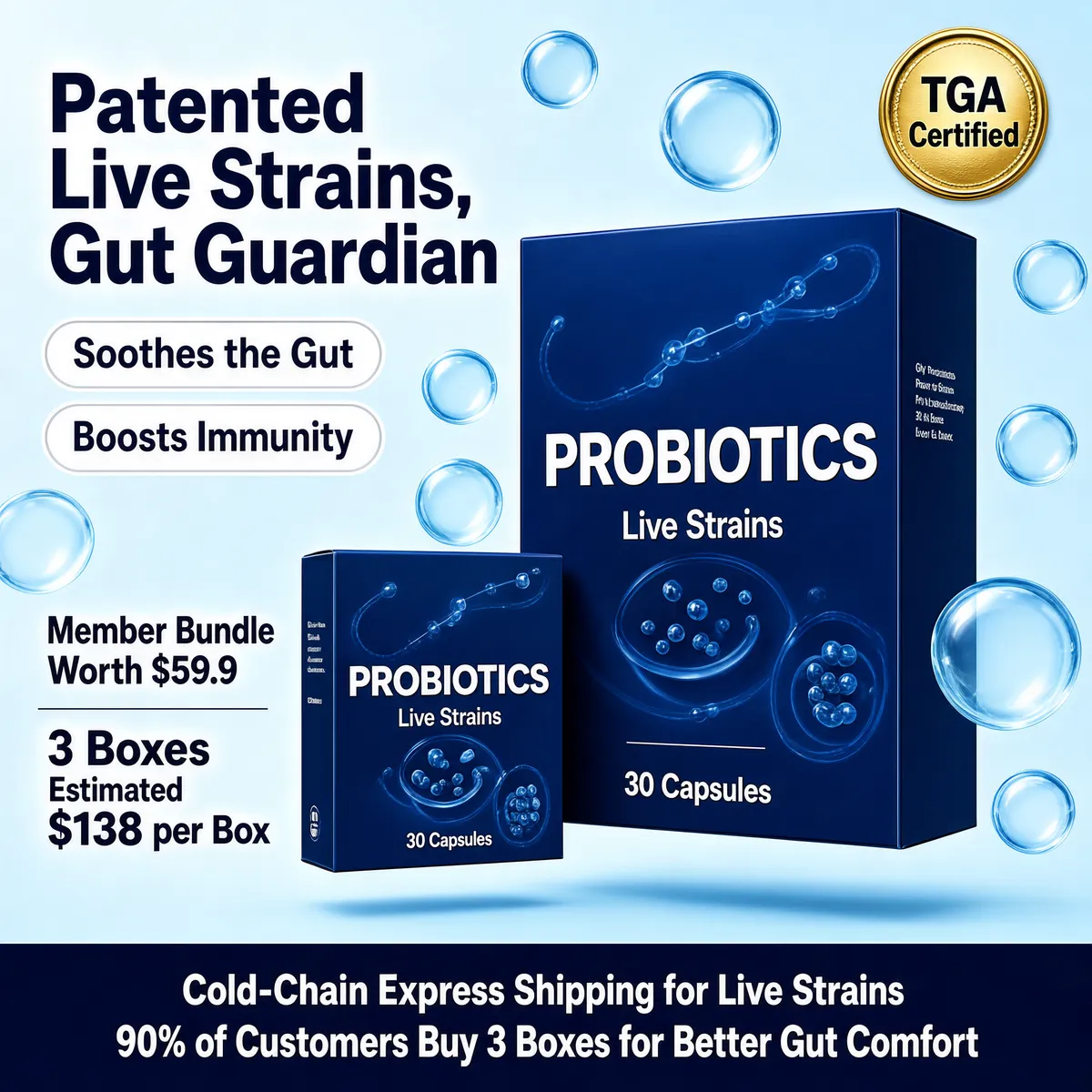 Probiotics Supplement Product Display