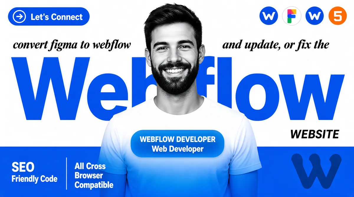 Webflow Developer Fiverr Gig Banner