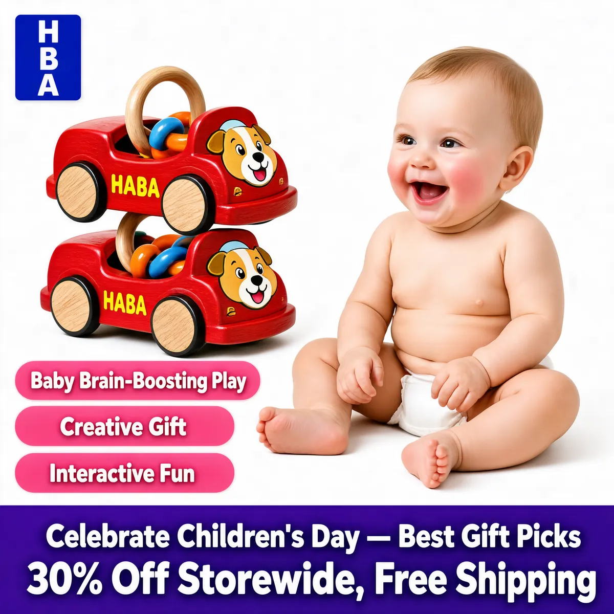 Baby Brain-Boosting Play Teething Toy Set