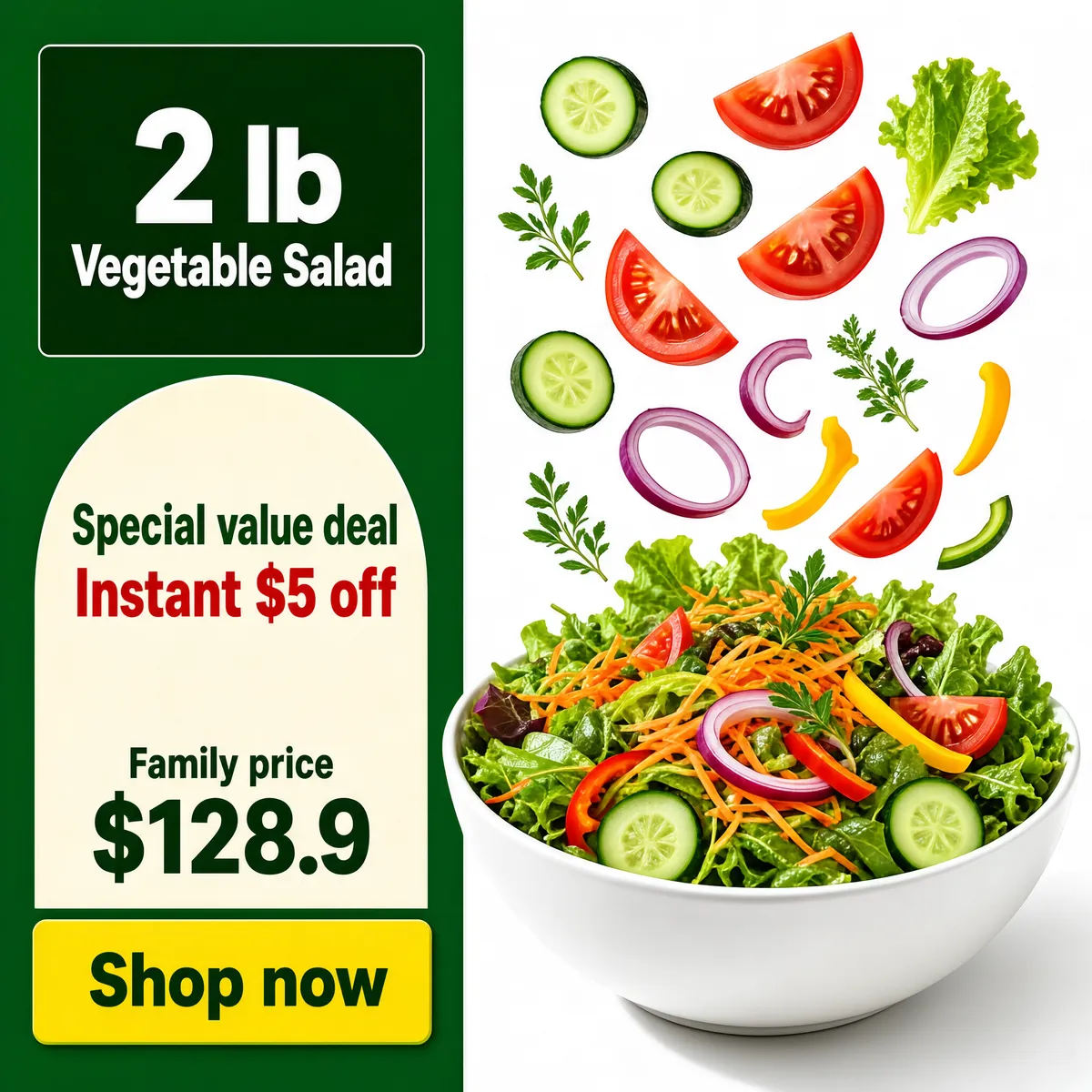Fresh Garden Salad Market Promo