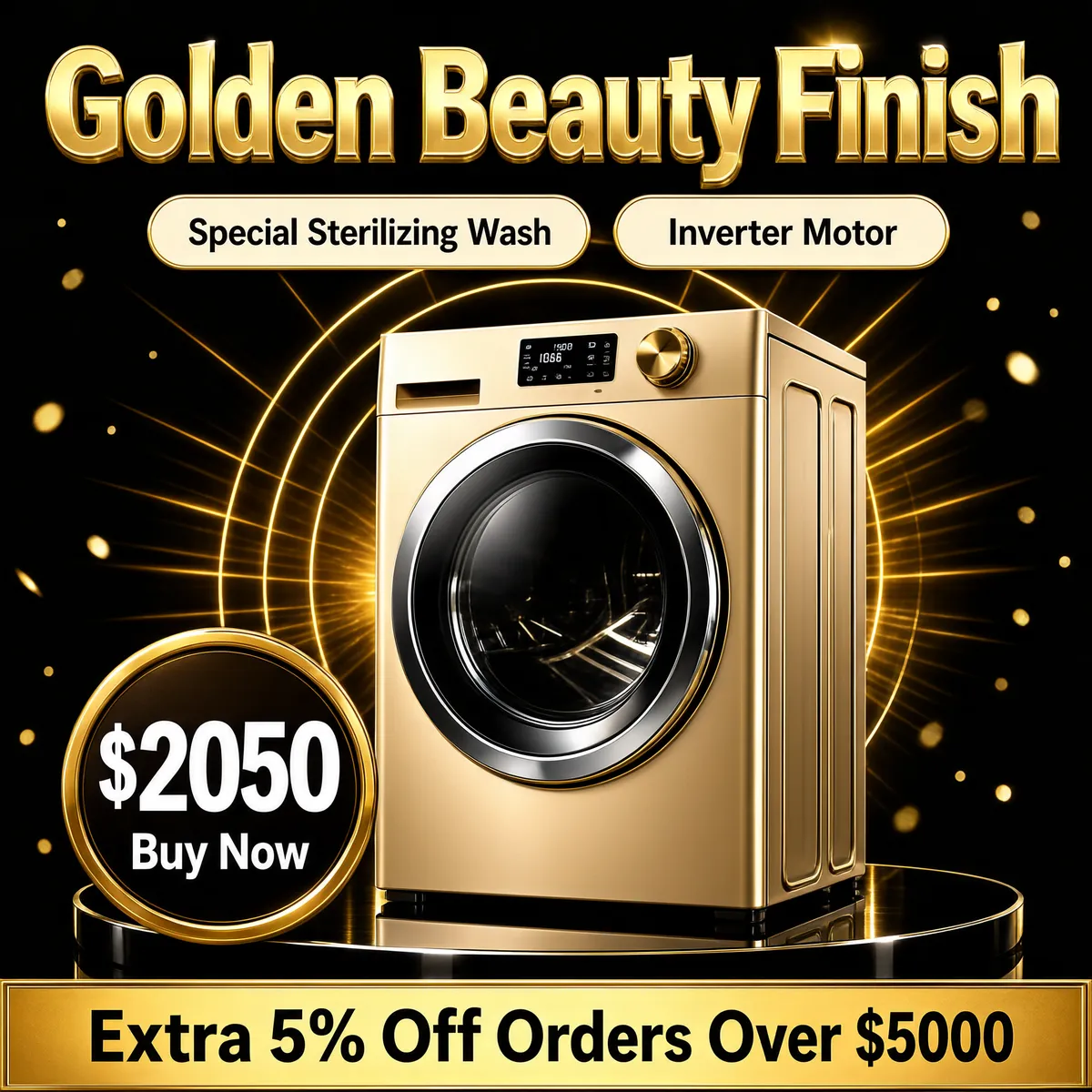 Golden Beauty Finish Luxury Washer