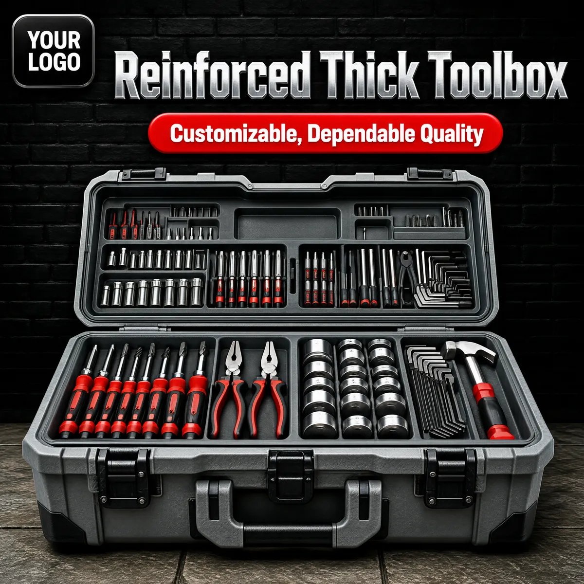 Heavy-Duty Reinforced Toolbox