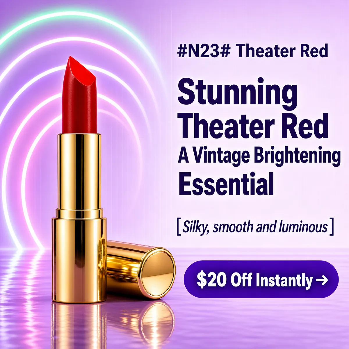 Stunning Theater Red Lipstick Glow
