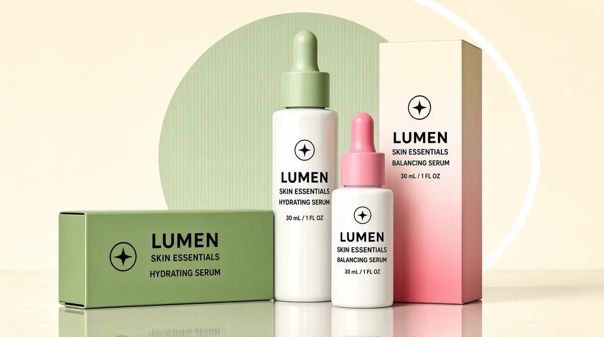 Minimalist 3D Skincare Product Mockup