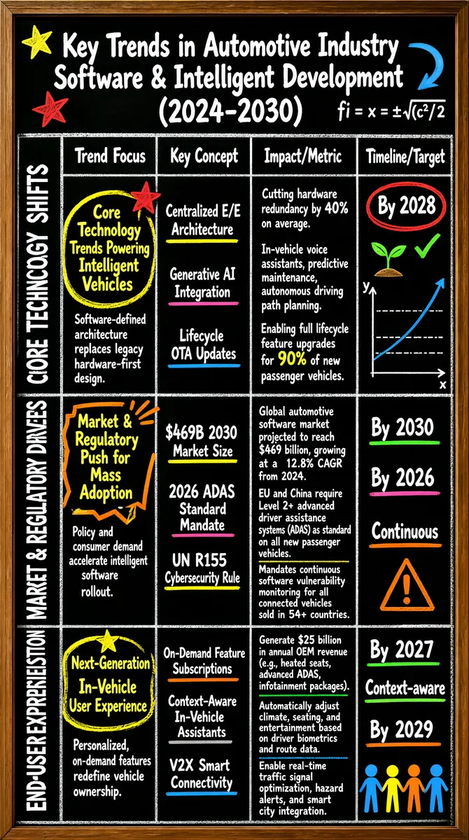 Automotive Software Trends Infographic 2024-2030