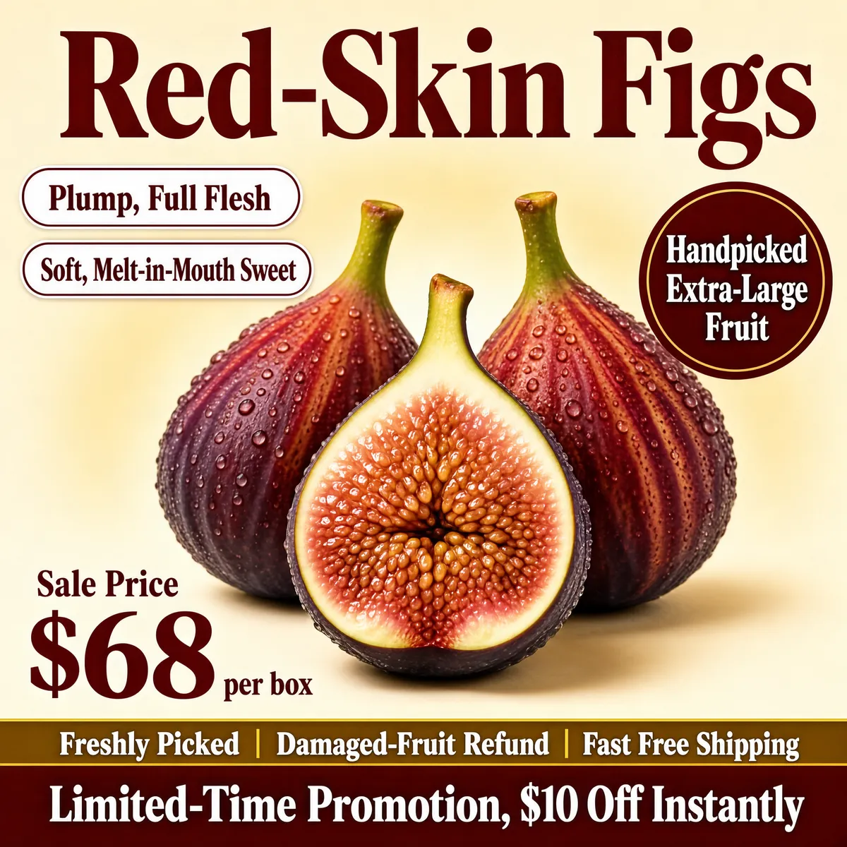 Premium Red-Skin Figs — Handpicked Sale