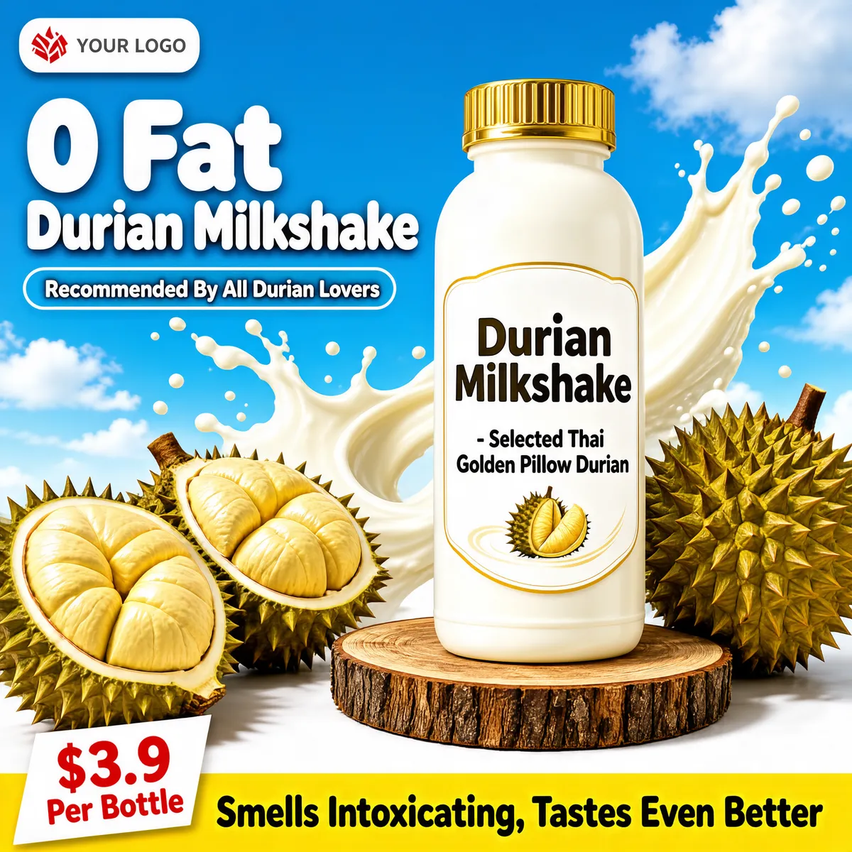 Durian Milkshake Summer Drink Ad