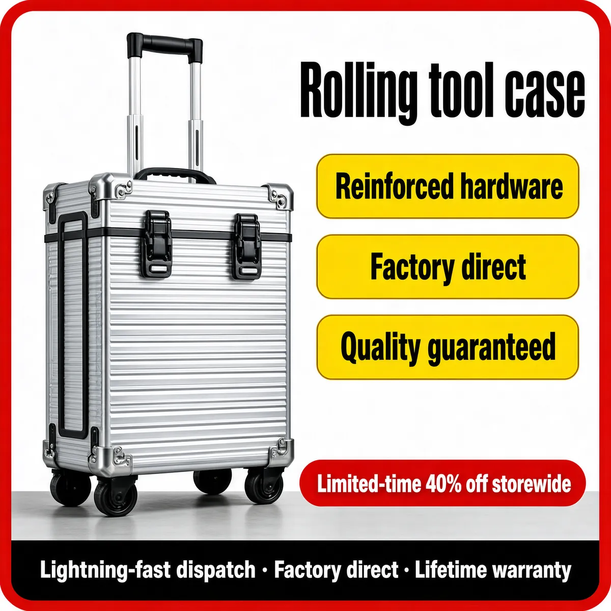 Premium Rolling Tool Case – 40% Off