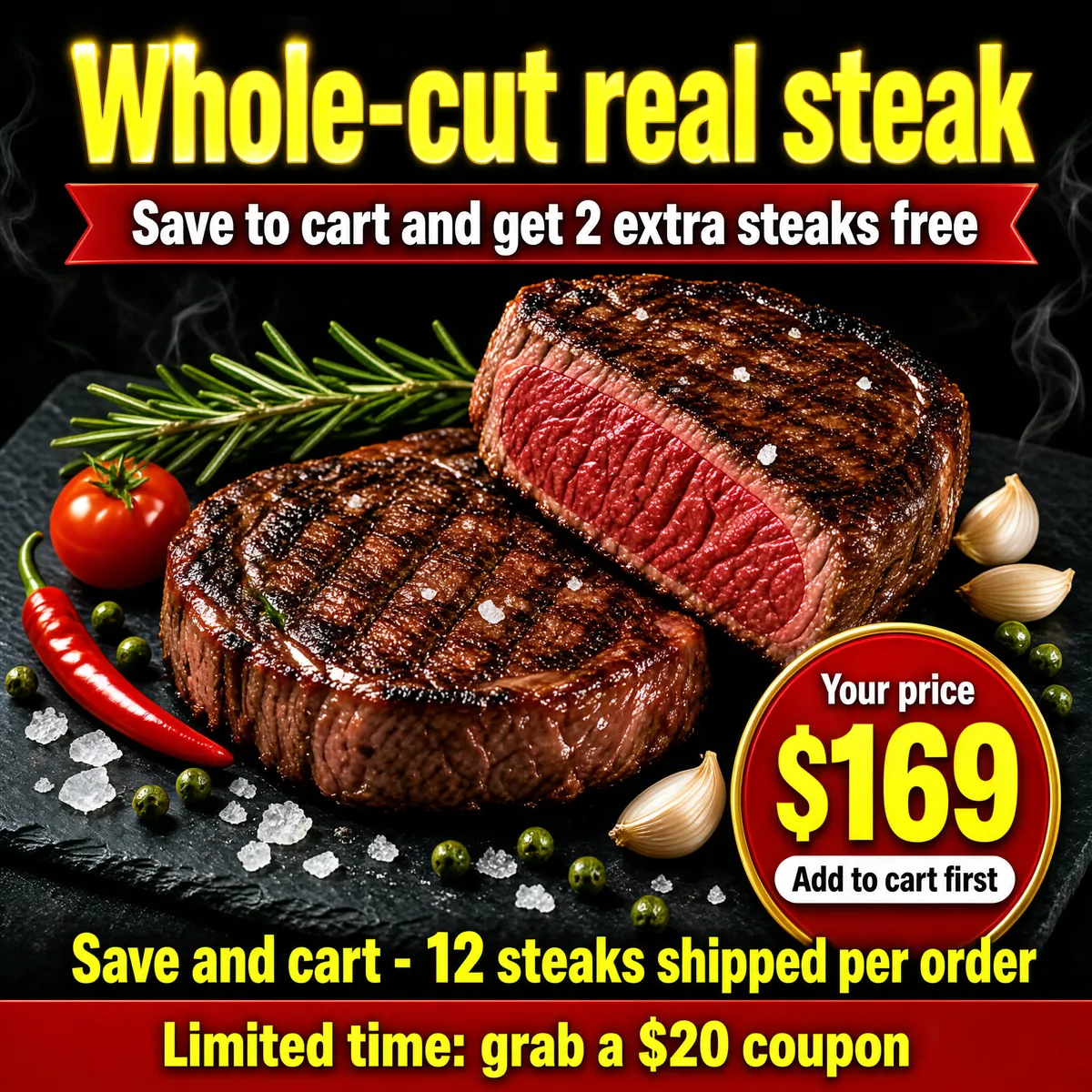 Whole-cut Real Steak Premium Deal