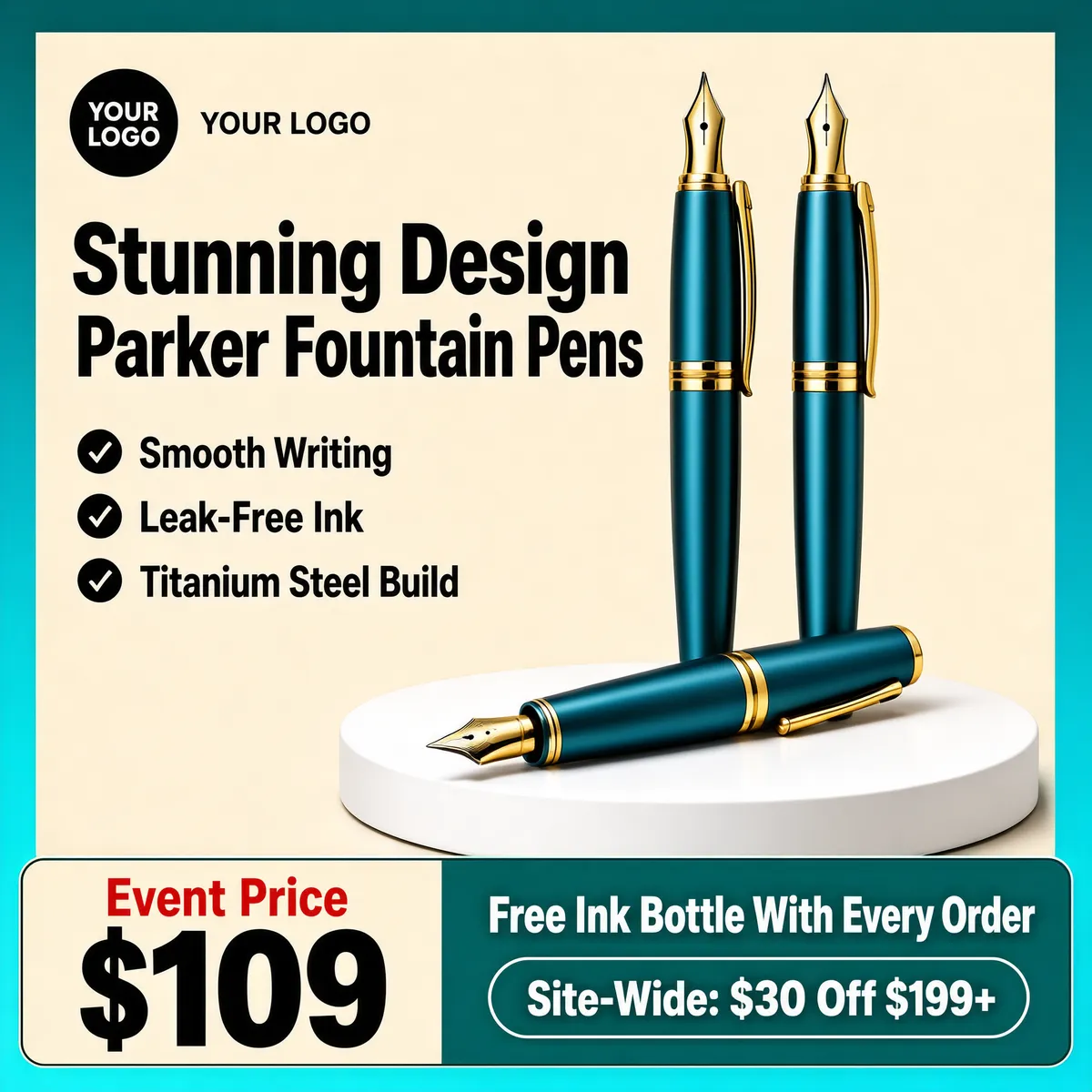 Premium Fountain Pen Collection Poster