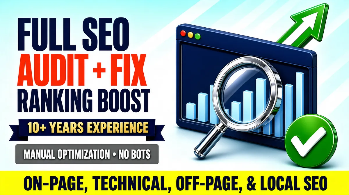 Professional SEO Audit and Ranking Boost Gig Cover