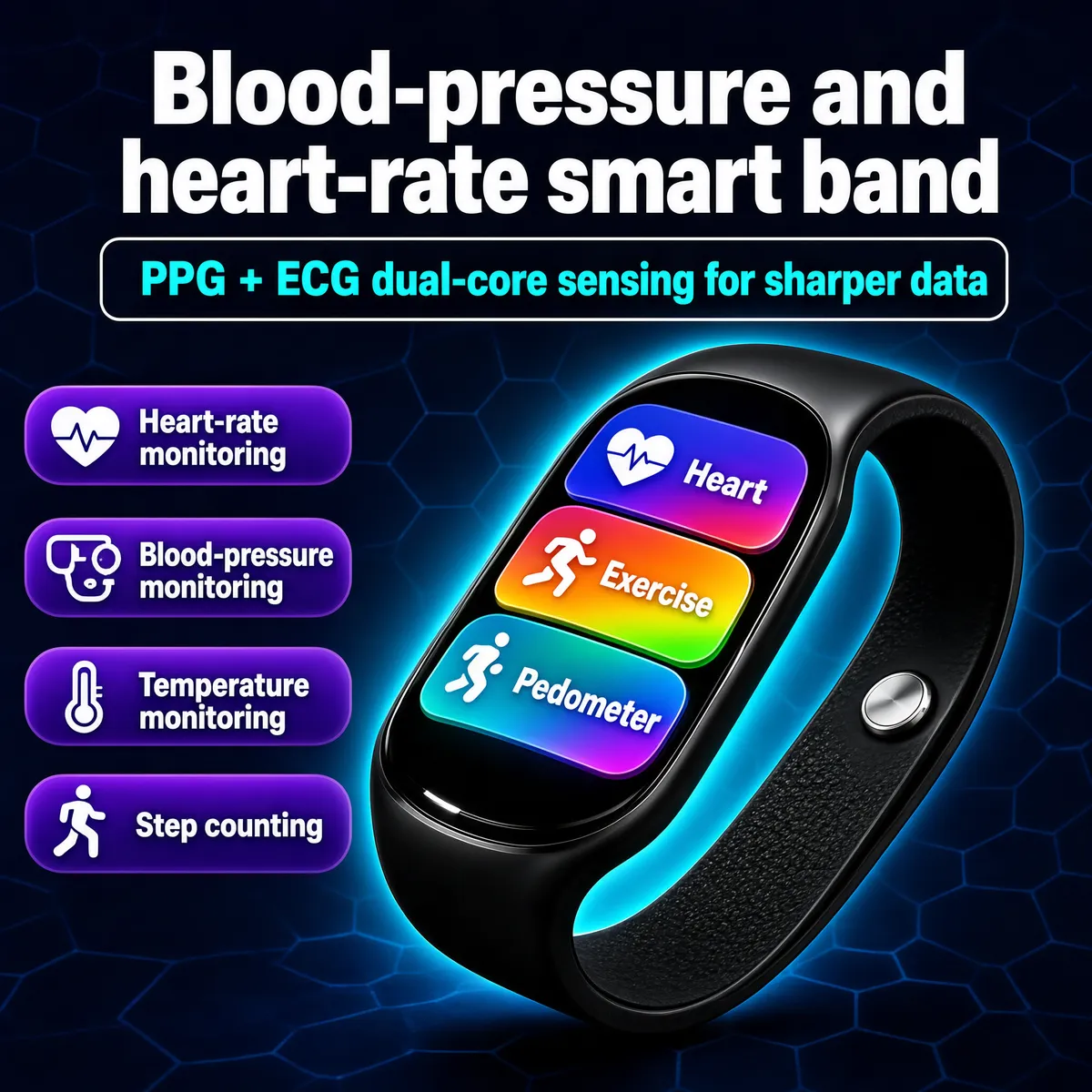 Smart Band Health Monitor with ECG PPG