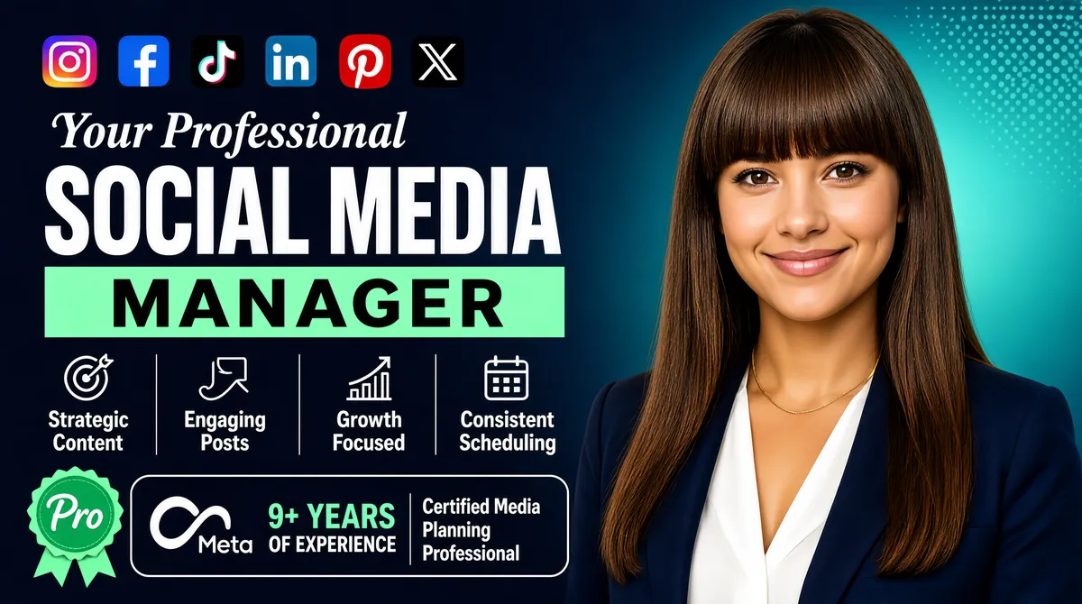 Professional Social Media Manager Fiverr Gig Cover