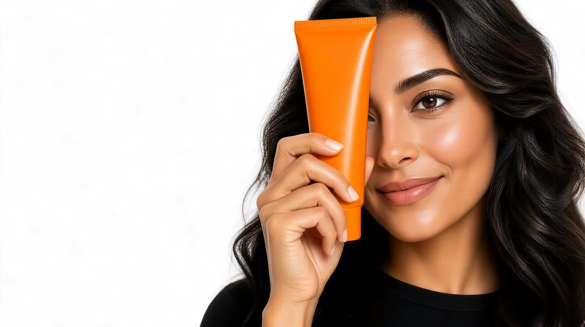 Fresh Beauty Product Portrait in White Studio