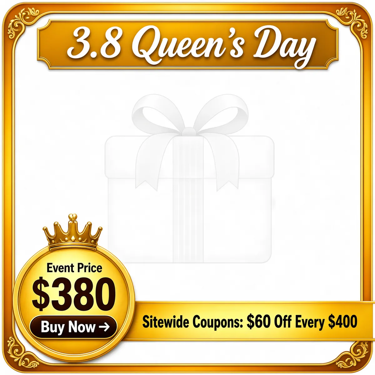 3.8 Queen's Day Gold Promotional Frame