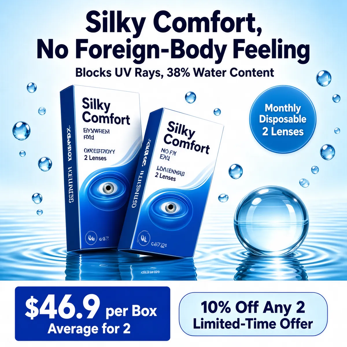 Silky Comfort Contact Lens Product Shot