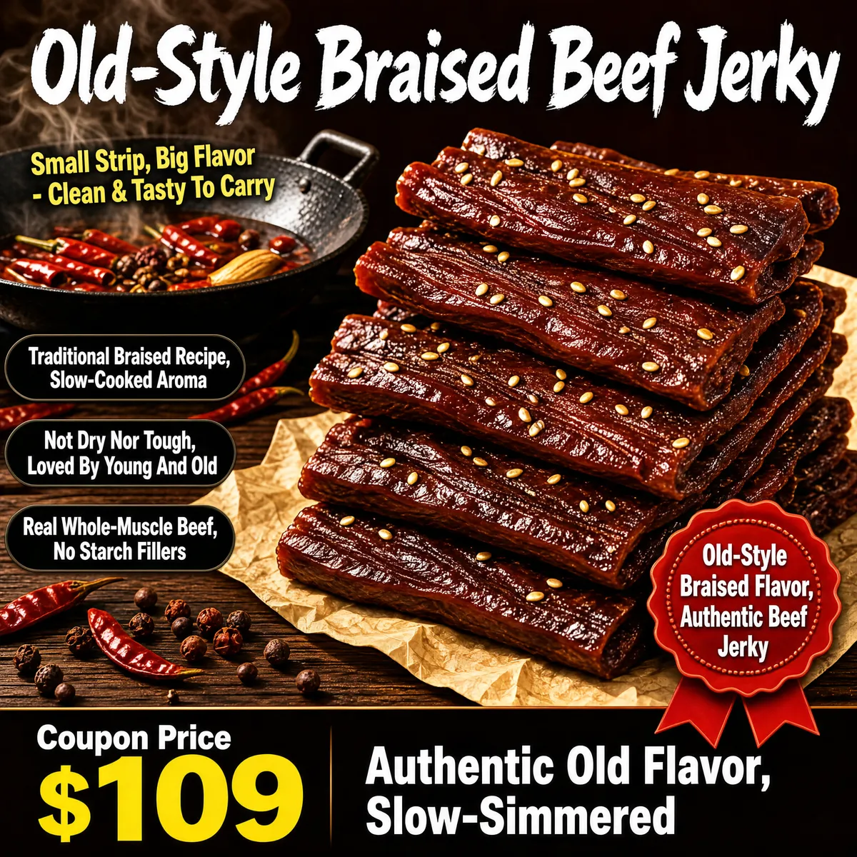 Old-Style Braised Beef Jerky Product Image
