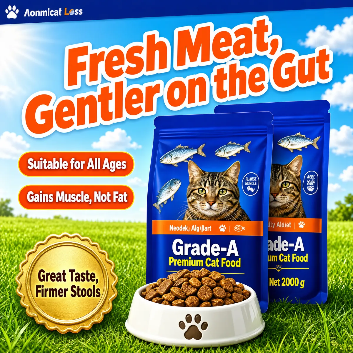 Fresh Meat Premium Cat Food Product Shot
