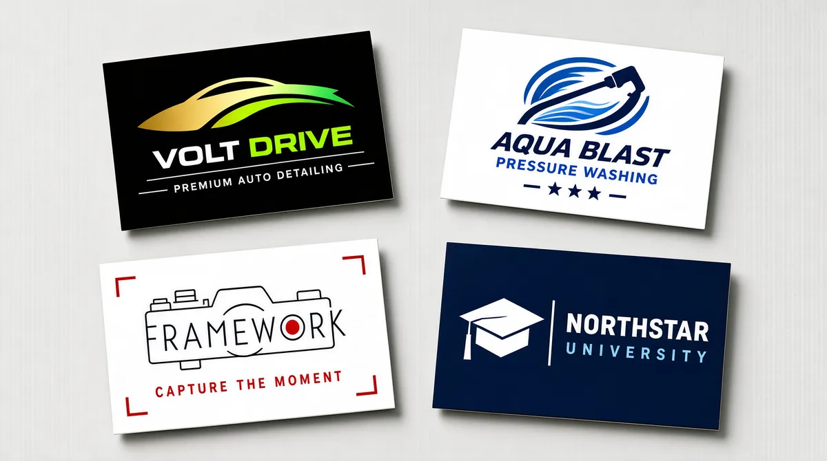 Four Professional Business Card Designs