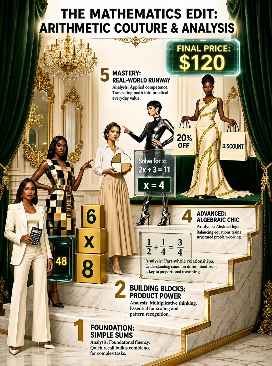 The Mathematics Edit: Arithmetic Couture & Analysis