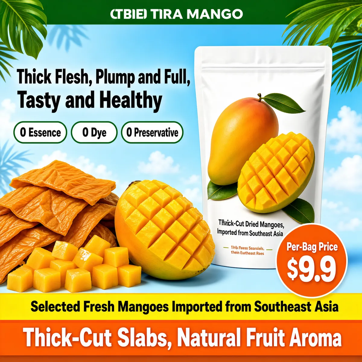 Thick Cut Dried Mango Snack Pack