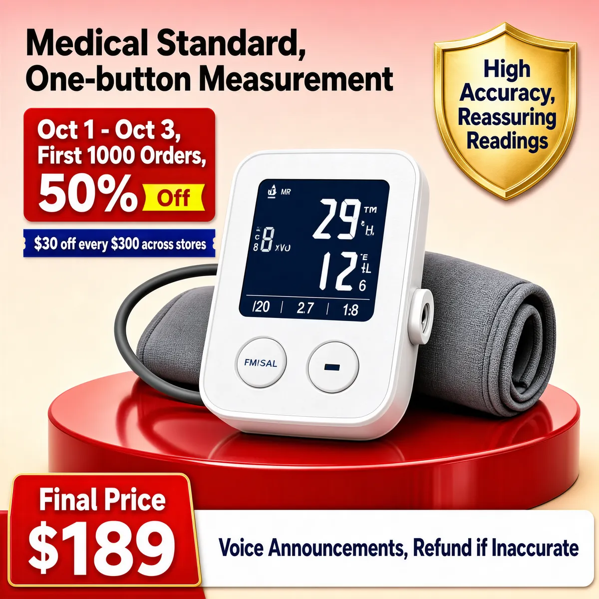 Blood Pressure Monitor Health Device Sale