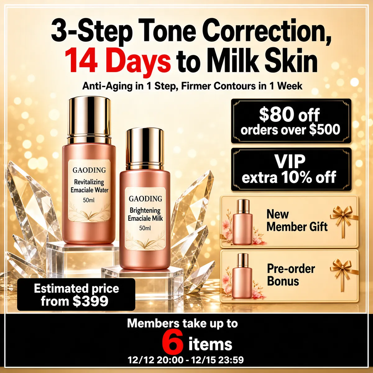 3-Step Tone Correction Glow Up