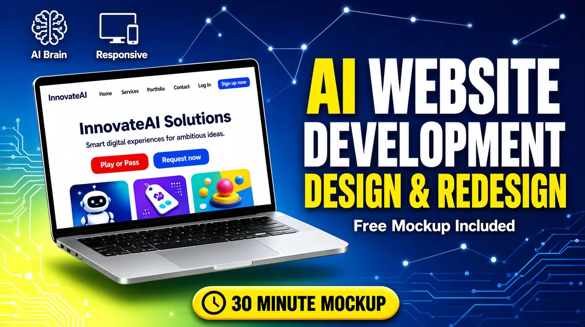 AI Website Development Fiverr Gig Banner