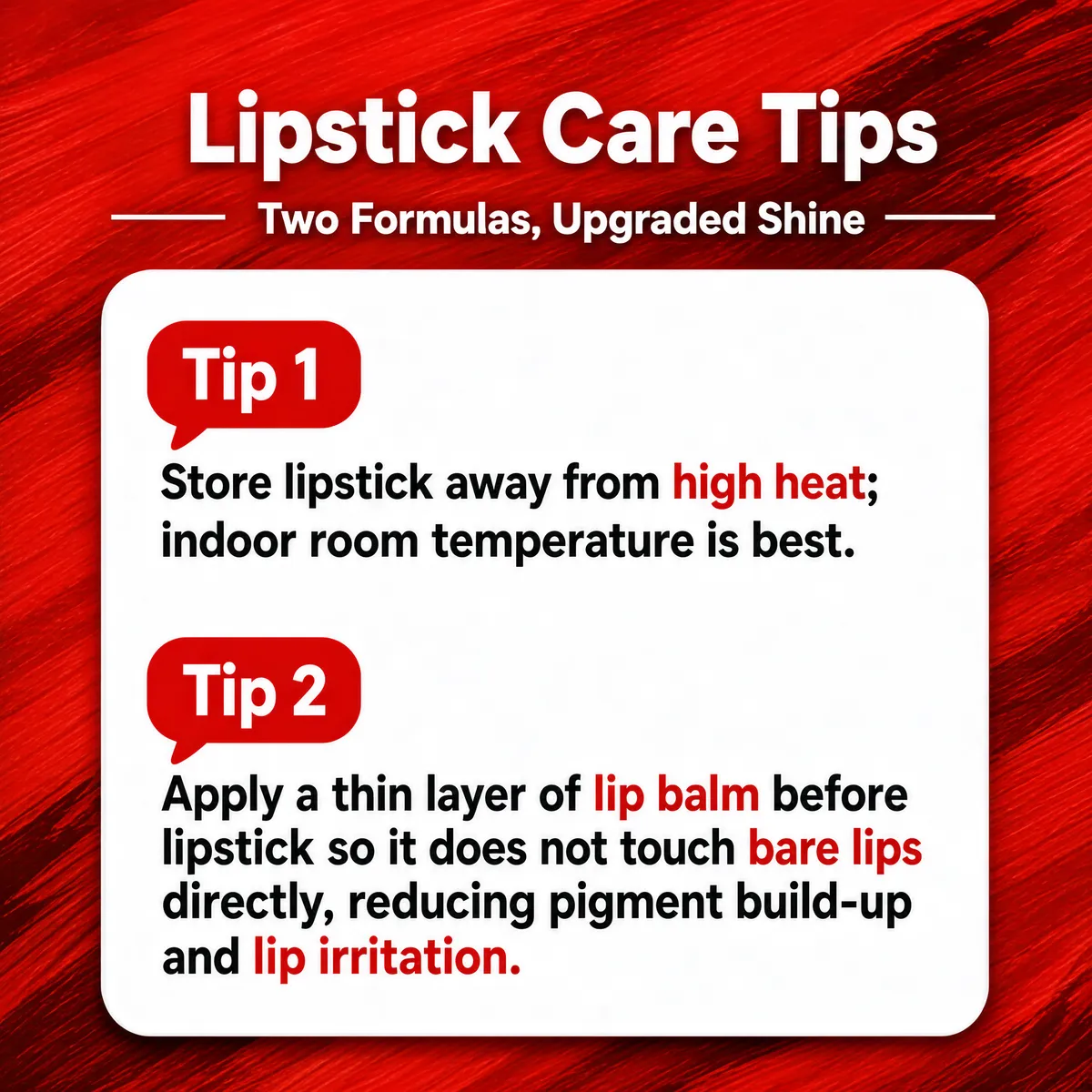 Lipstick Care Tips