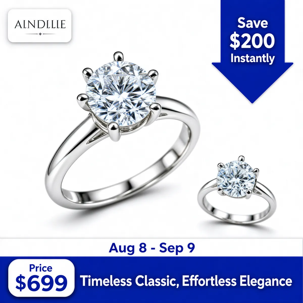 Timeless Diamond Solitaire Ring Sale