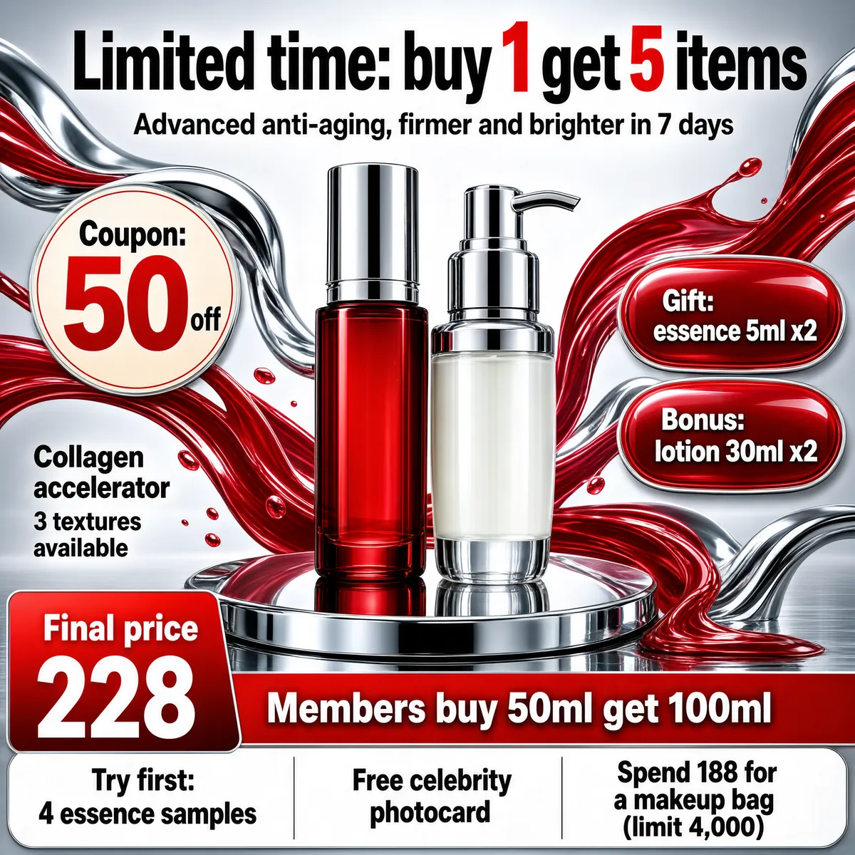 Luxury Skincare Promo with Gifting Deals