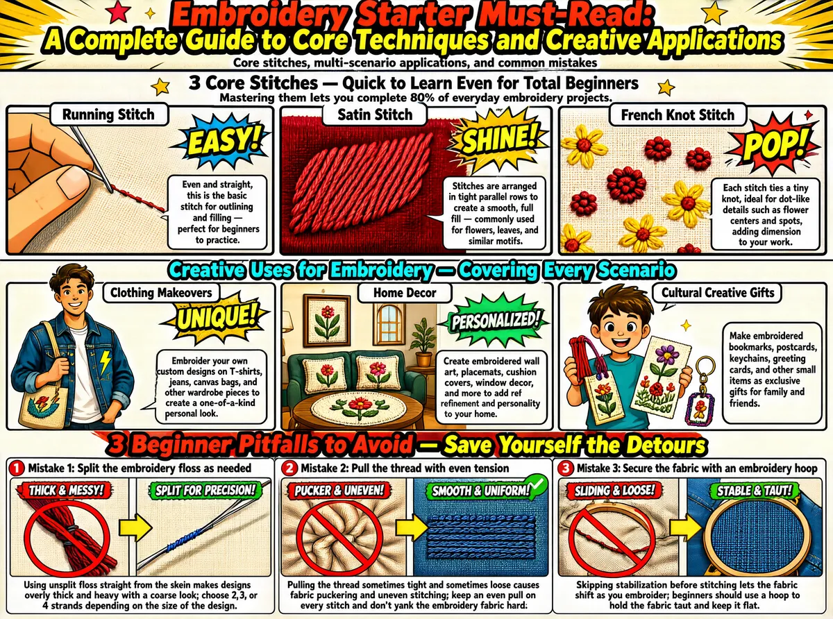 Embroidery Starter Guide for Beginners