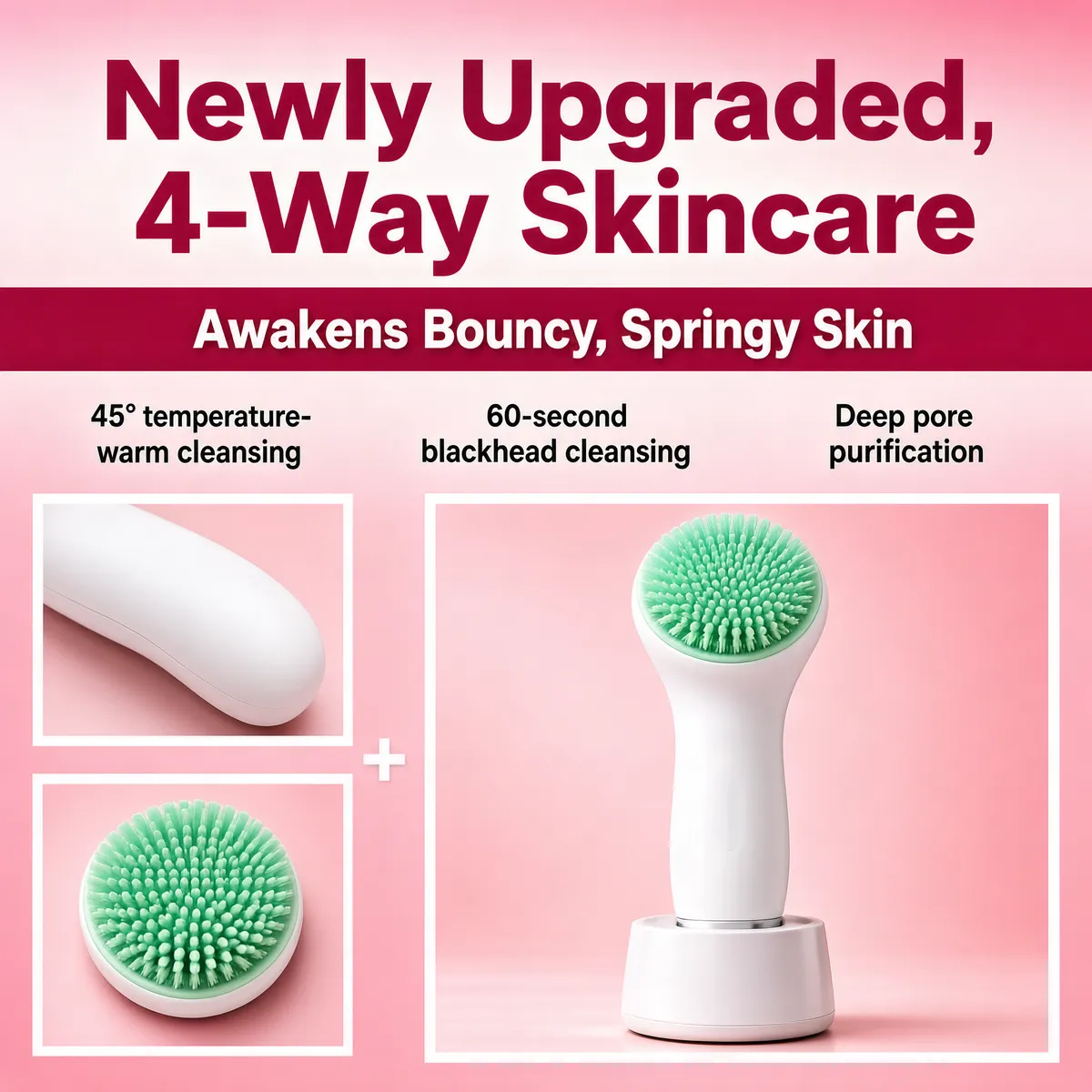 Sonic Facial Cleansing Brush – 4-Way Skincare Upgrade