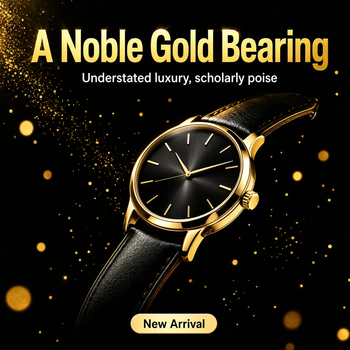 Noble Gold Bearing Luxury Watch