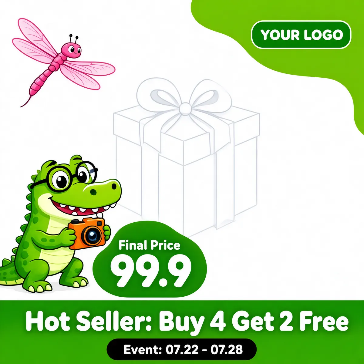 Cartoon Crocodile Hot Seller Promo
