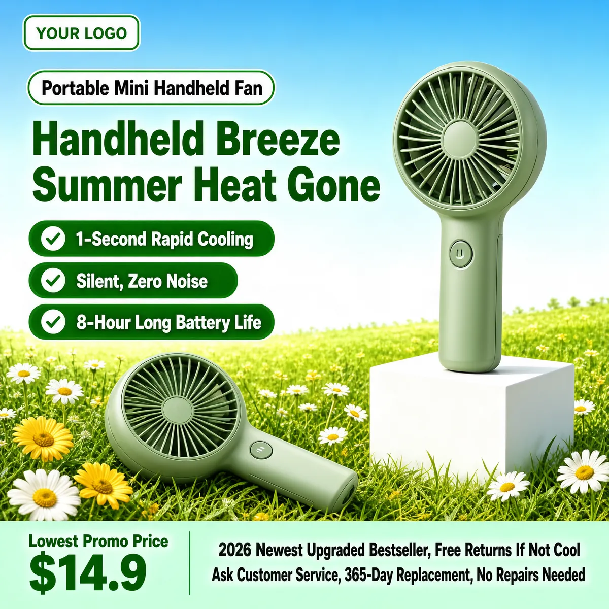 Portable Mini Handheld Fan Summer Cooling