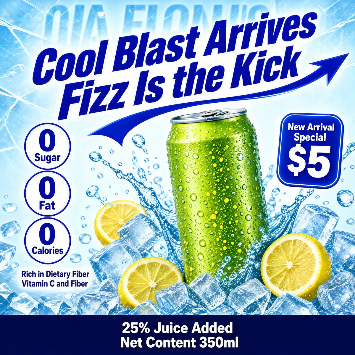Ice-Cold Soda Splash with Frosty Appeal