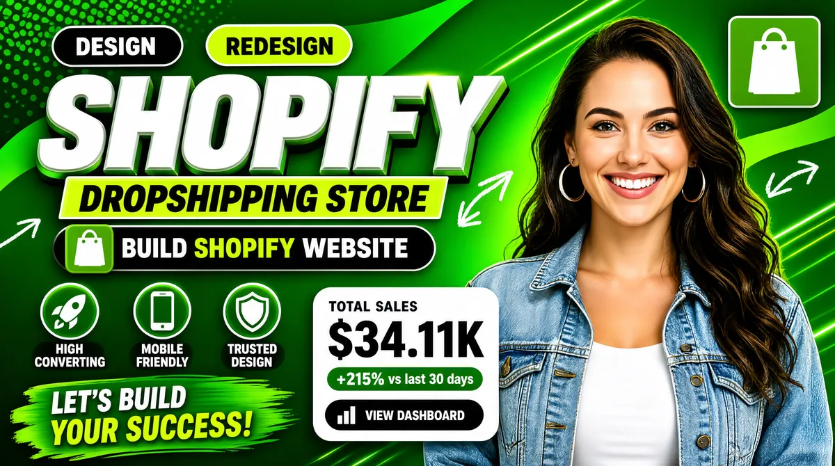 Shopify Dropshipping Store Design Gig Cover