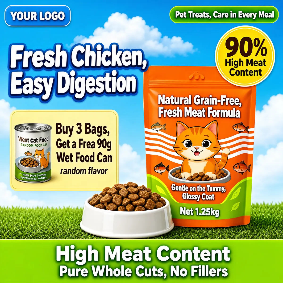 Fresh Chicken Cat Food Promo