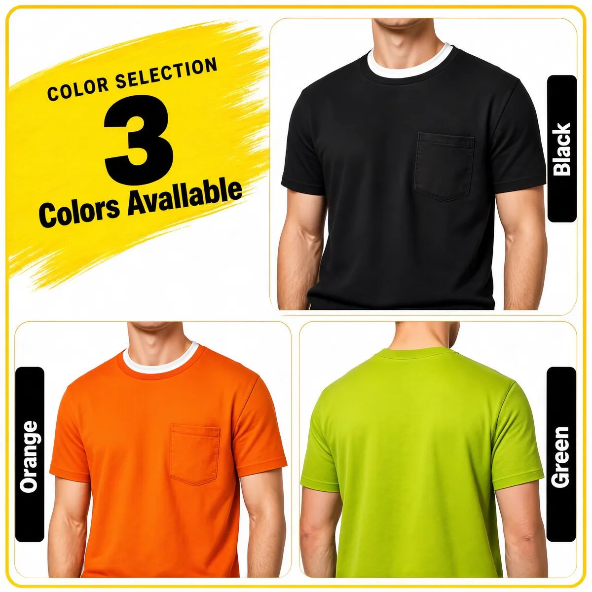 3 Colors Available Tee Collection