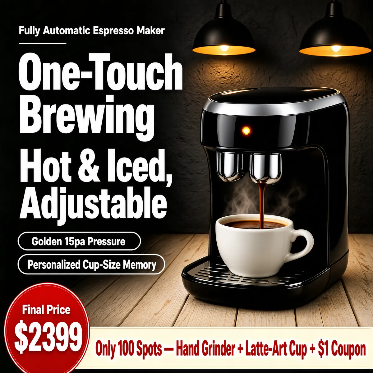 Premium One-Touch Espresso Maker