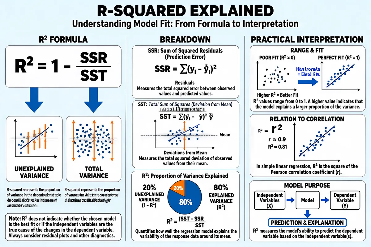 R-Squared Explained: Model Fit from Formula to Interpretation