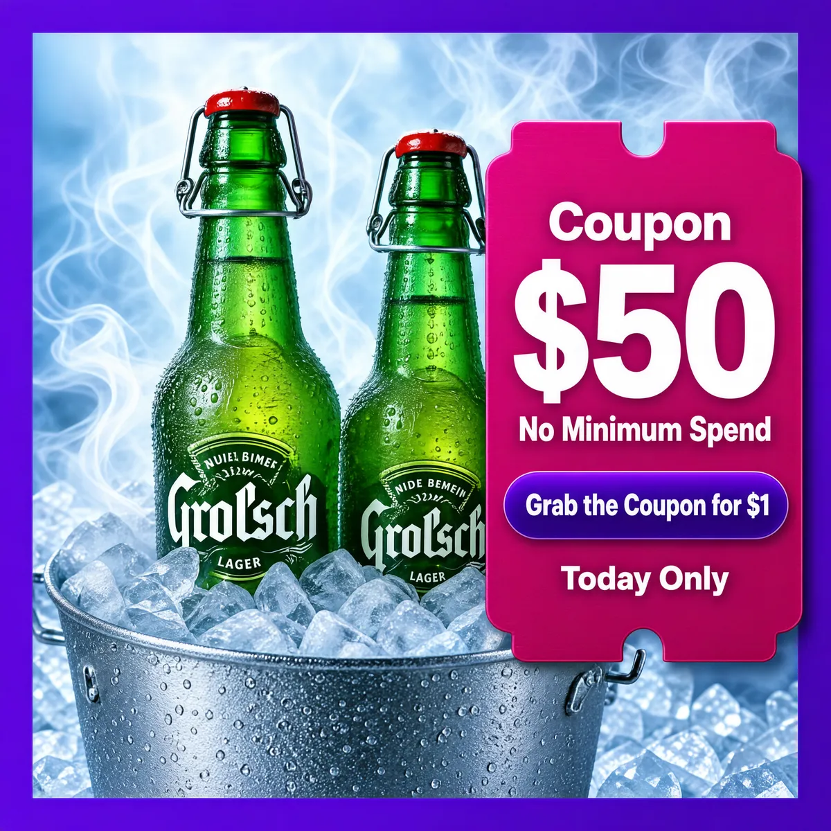 Icy Green Beer Promo with Coupon Deal