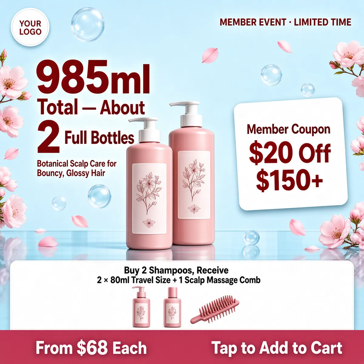 Botanical Shampoo Gift Bundle Sale