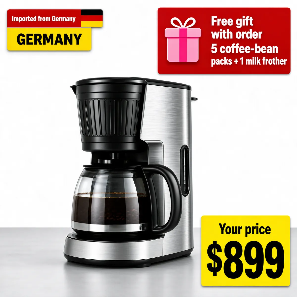 Premium German Drip Coffee Maker with Free Gift Bundle