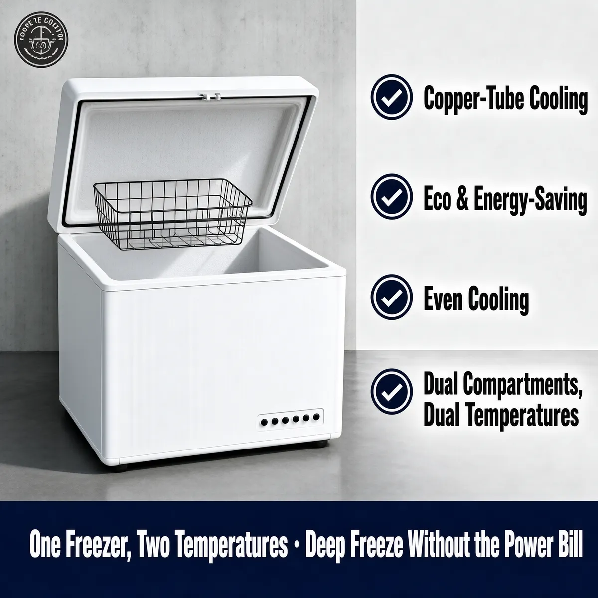 Chest Freezer Dual Zone Cooling