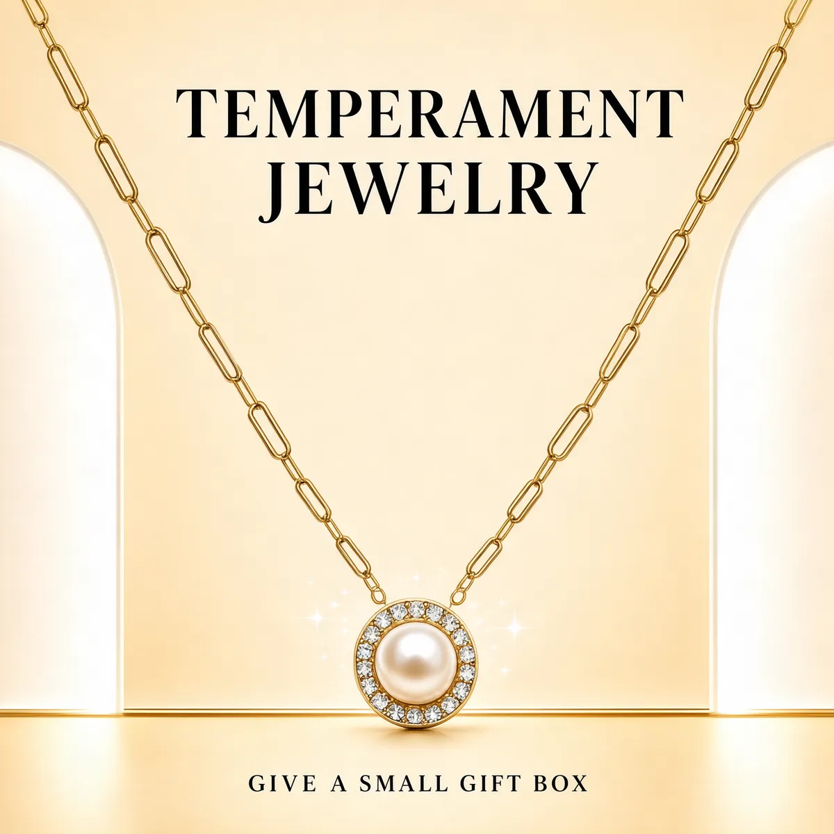 Elegant Pearl Gold Necklace