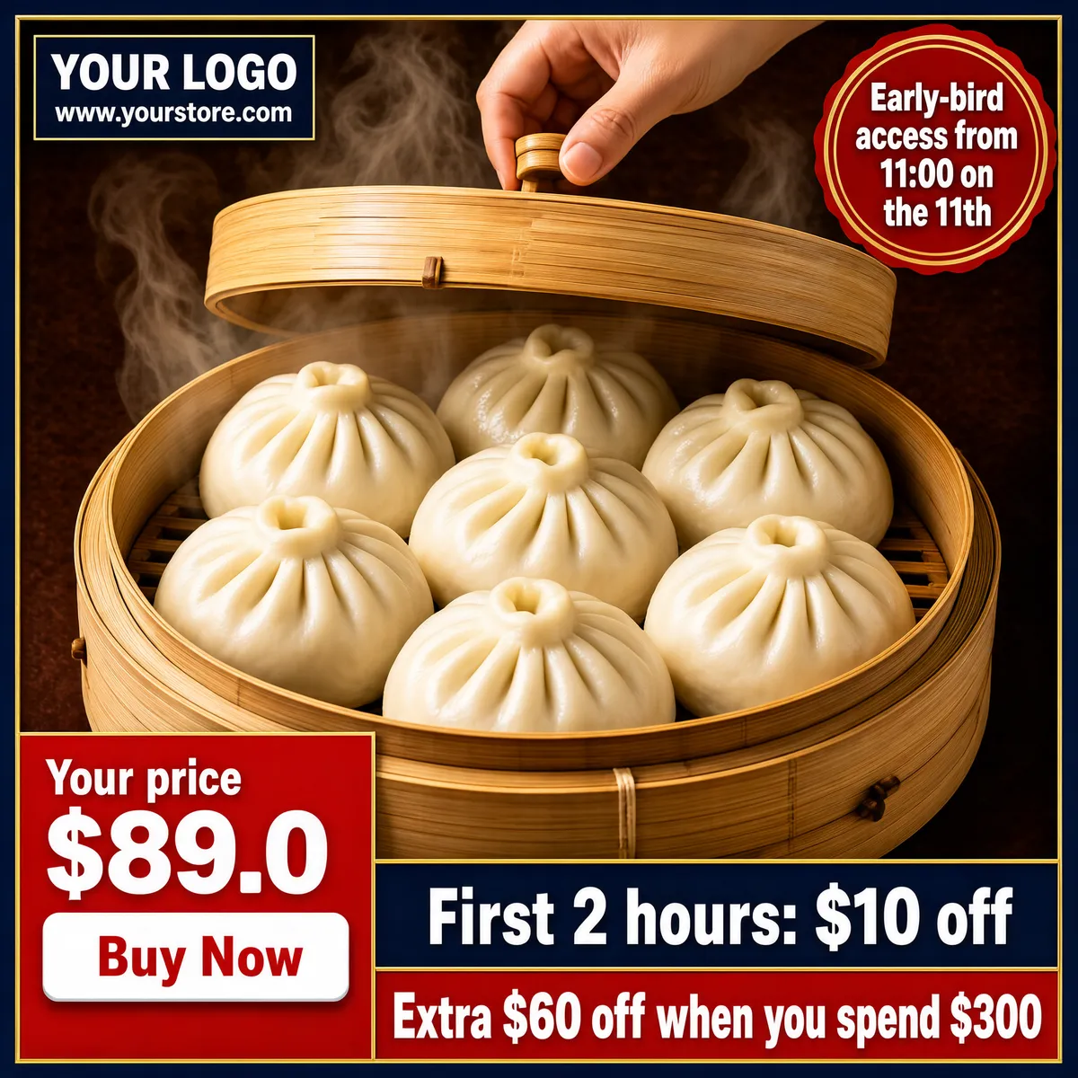 Fresh Steamed Buns — Early Bird Deal
