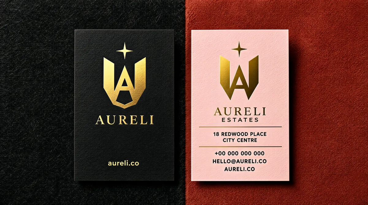 Luxury Gold Foil Business Card Mockup