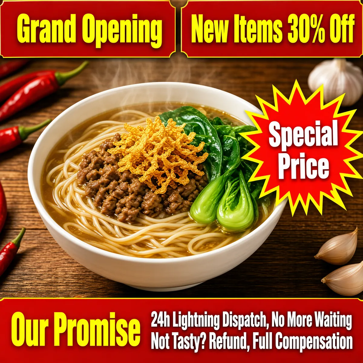Grand Opening Noodle Bowl Promo